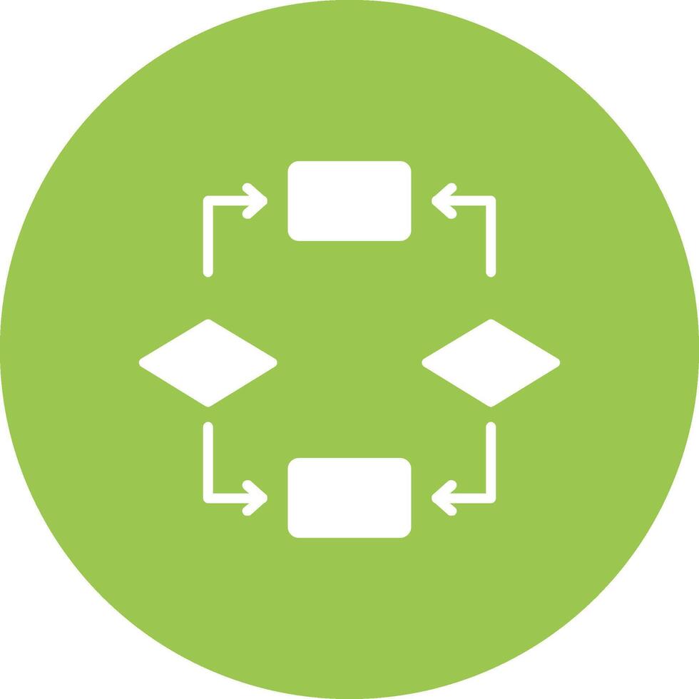 Algorithm Glyph Multi Circle Icon vector