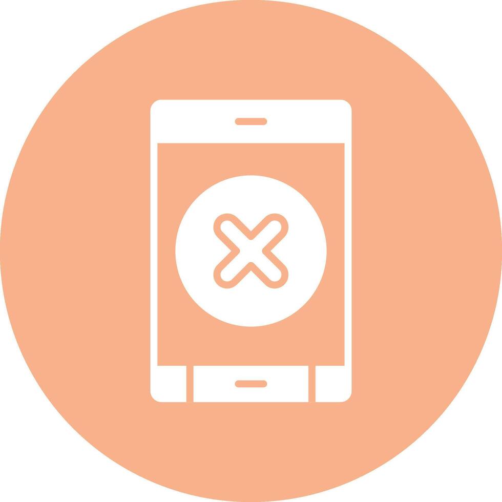 Delete Button Glyph Multi Circle Icon vector