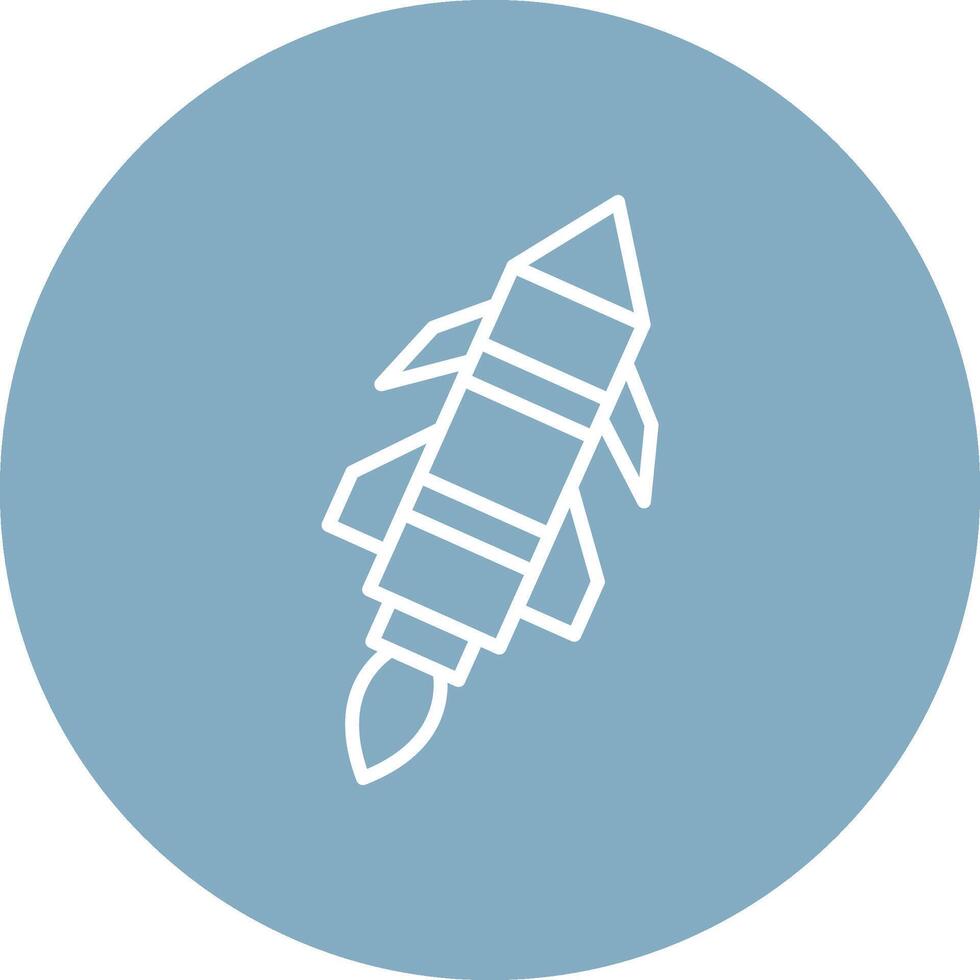 Missile Line Multi Circle Icon vector