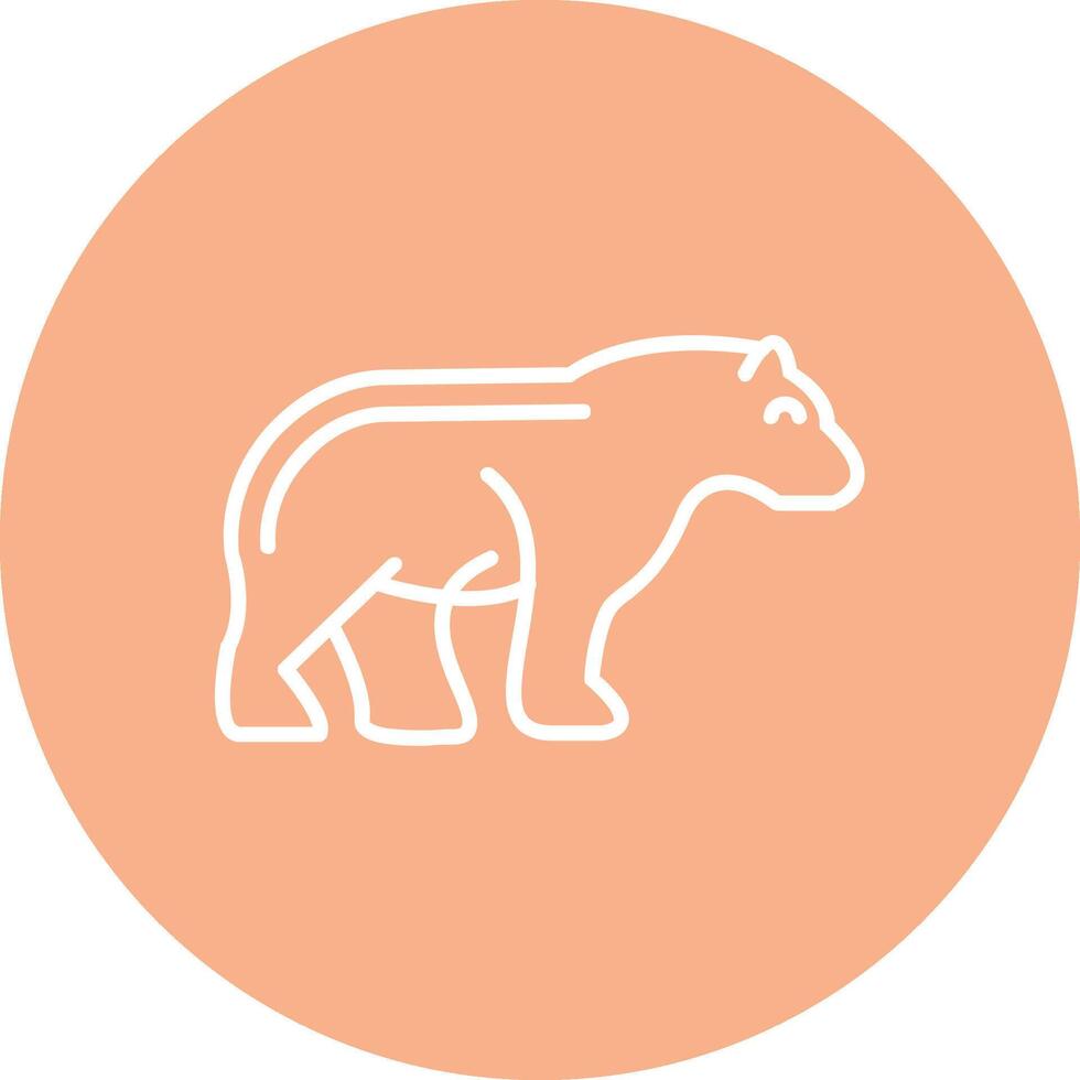 Bear Line Multi Circle Icon vector