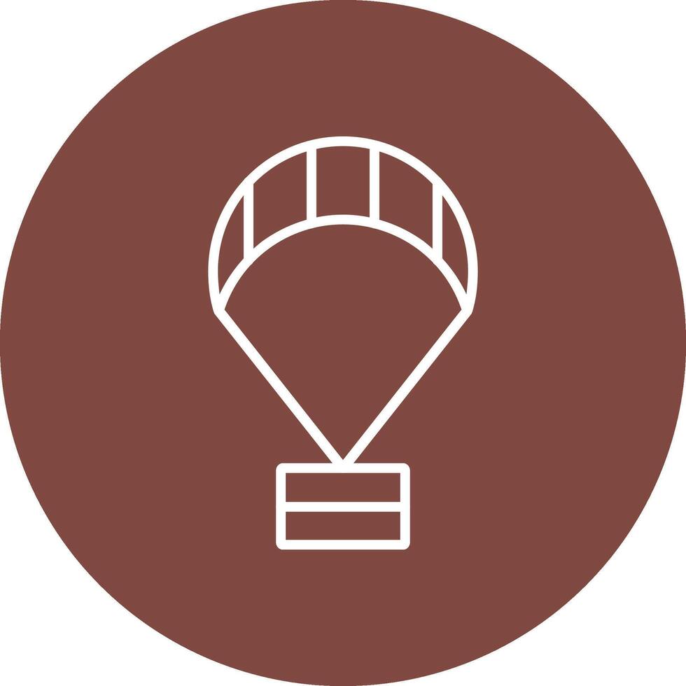 Paragliding Line Multi Circle Icon vector