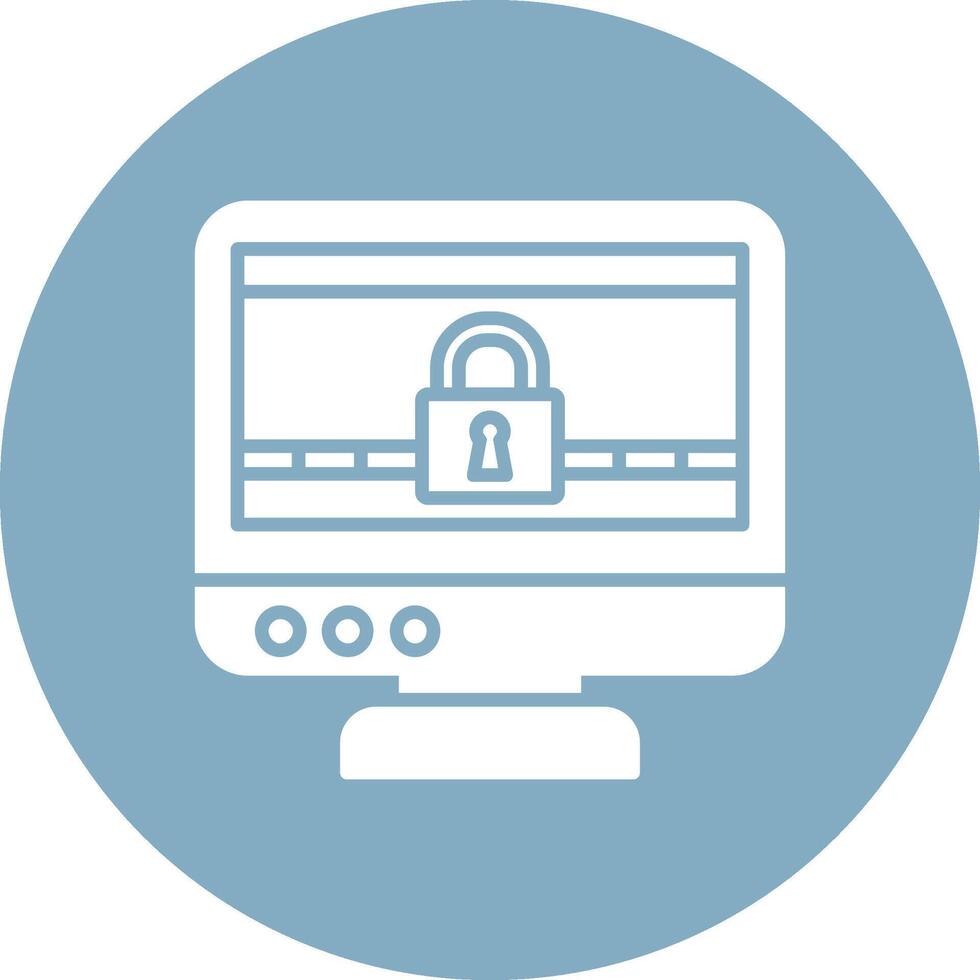 Ransomware Glyph Multi Circle Icon vector