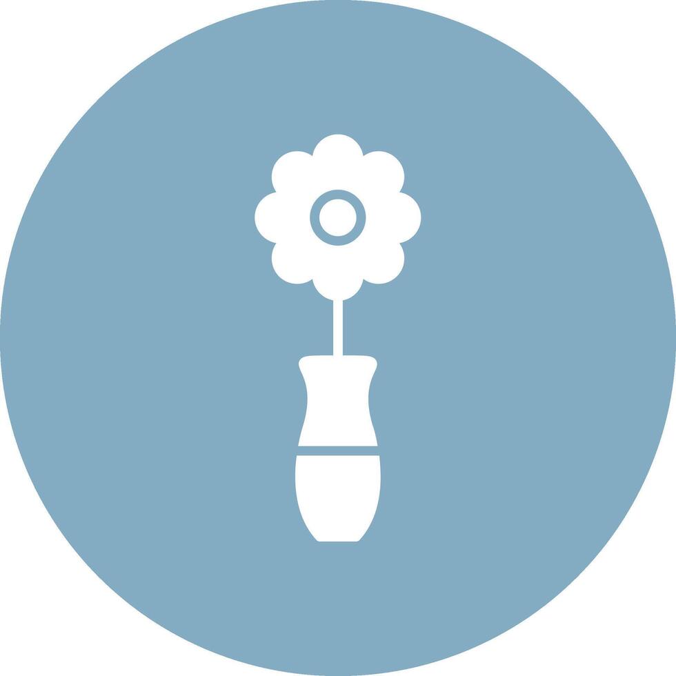 Flower Glyph Multi Circle Icon vector