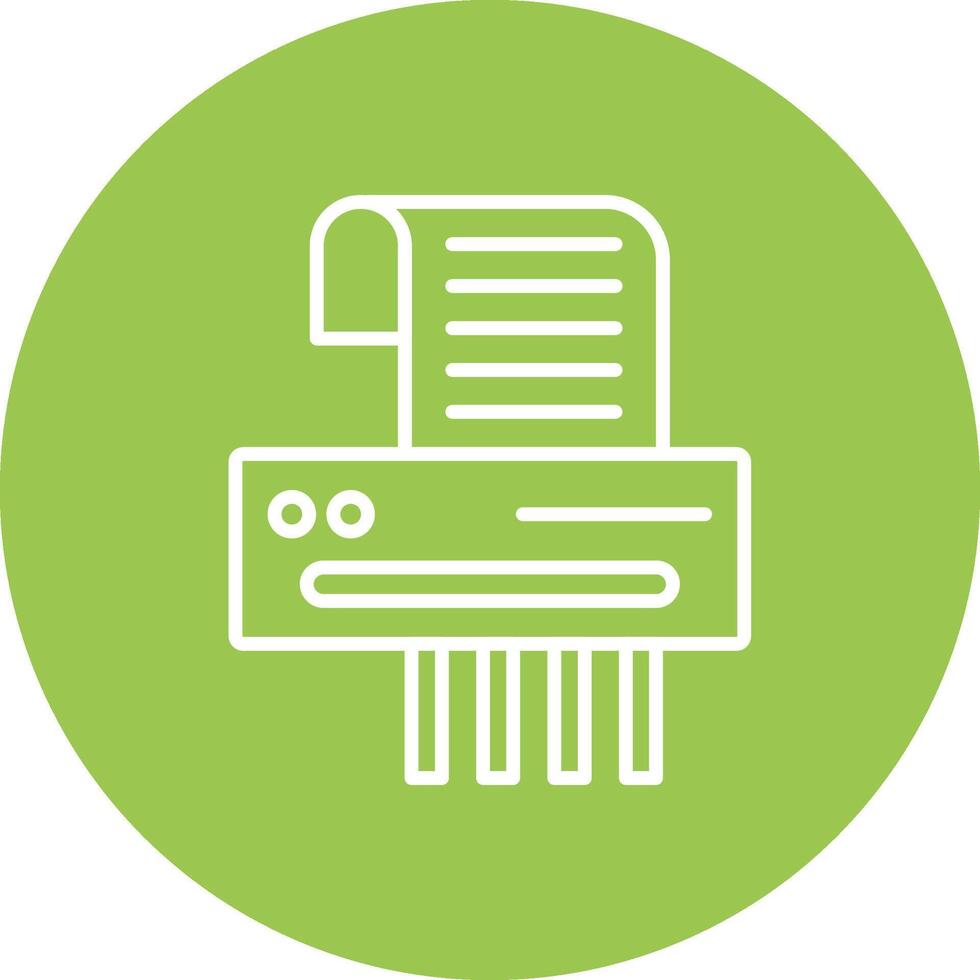 Shredder Line Multi Circle Icon vector