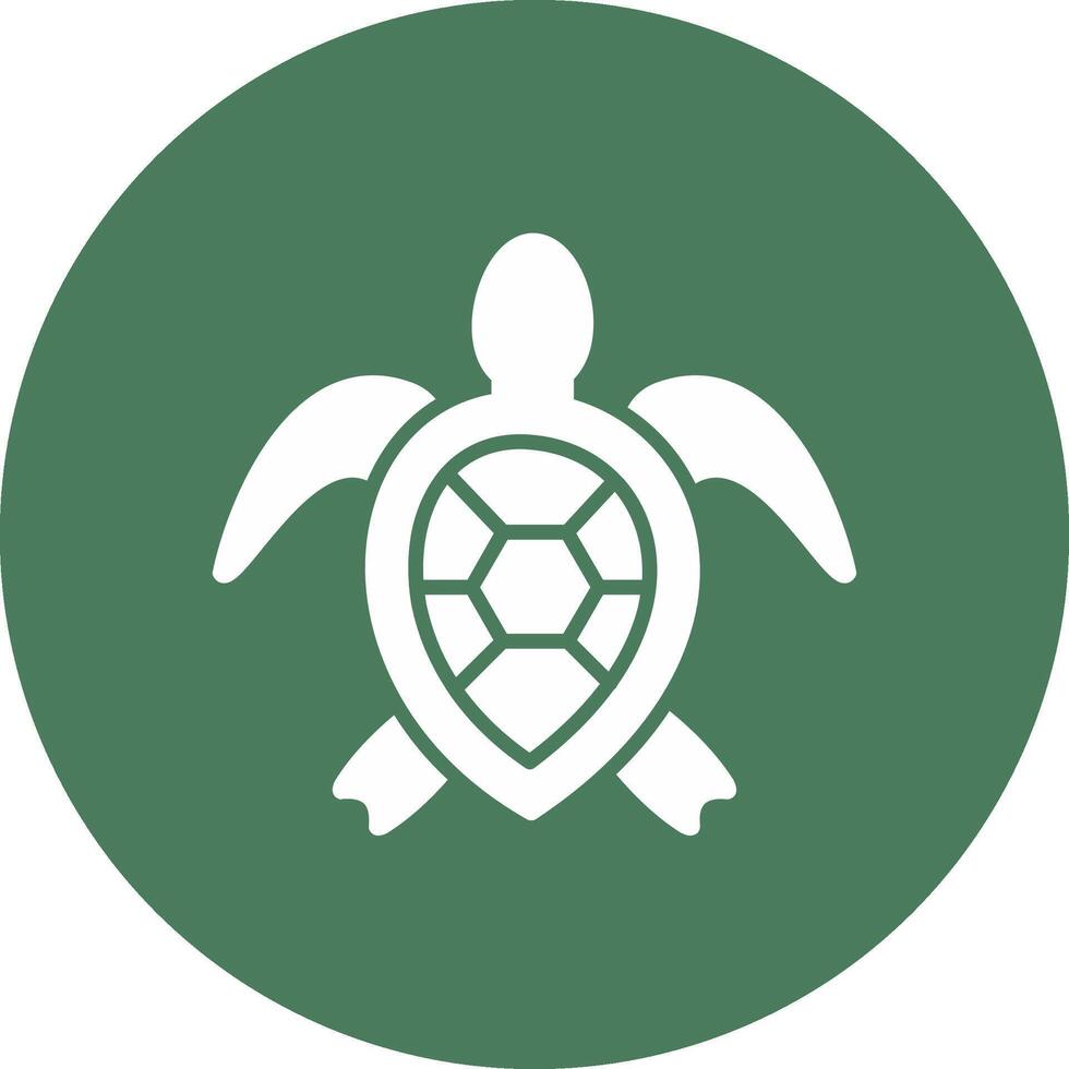 Sea Turtle Glyph Multi Circle Icon vector