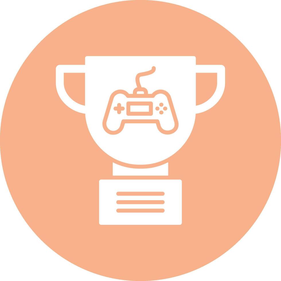Trophy Glyph Multi Circle Icon vector