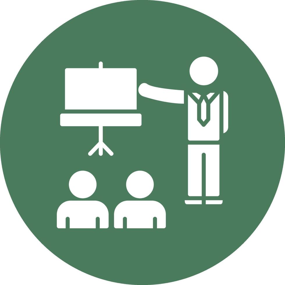 Seminar Glyph Multi Circle Icon vector