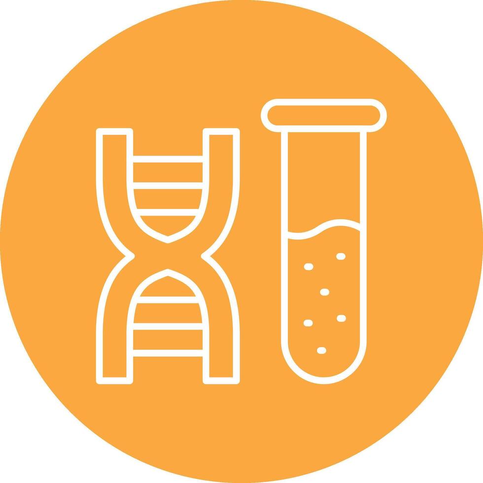 Dna Line Multi Circle Icon vector