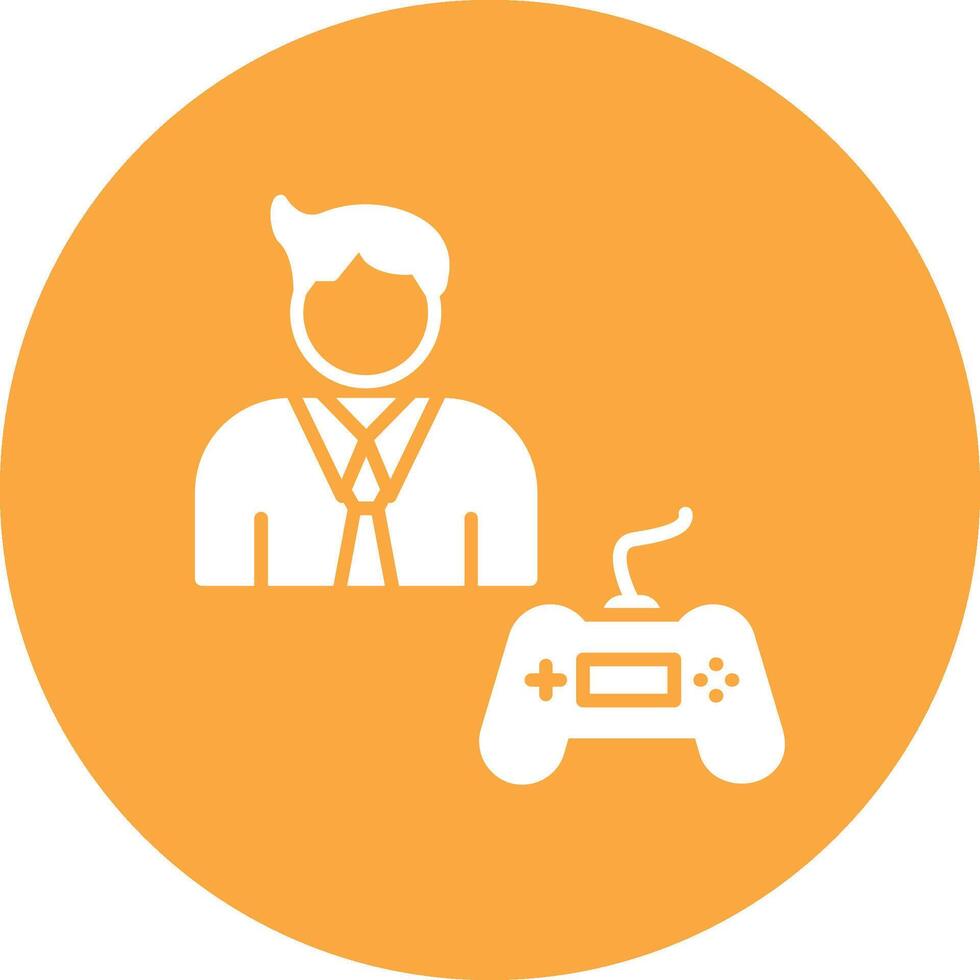 Gamer Glyph Multi Circle Icon vector