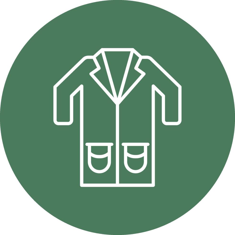 Lab Coat Line Multi Circle Icon vector