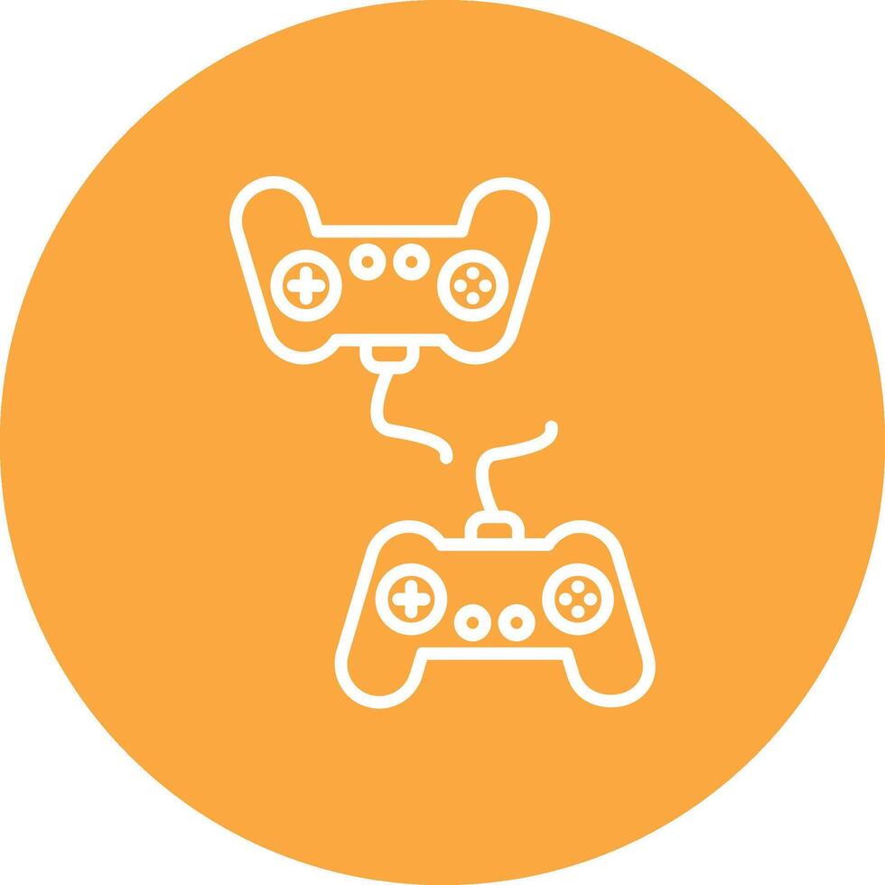 Player Versus Player Line Multi Circle Icon vector