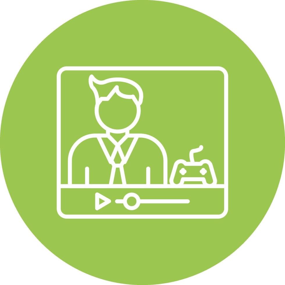 Vlogger Line Multi Circle Icon vector
