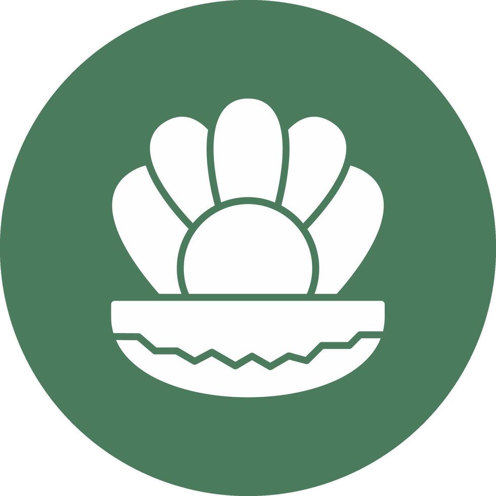 Oyster Glyph Multi Circle Icon vector