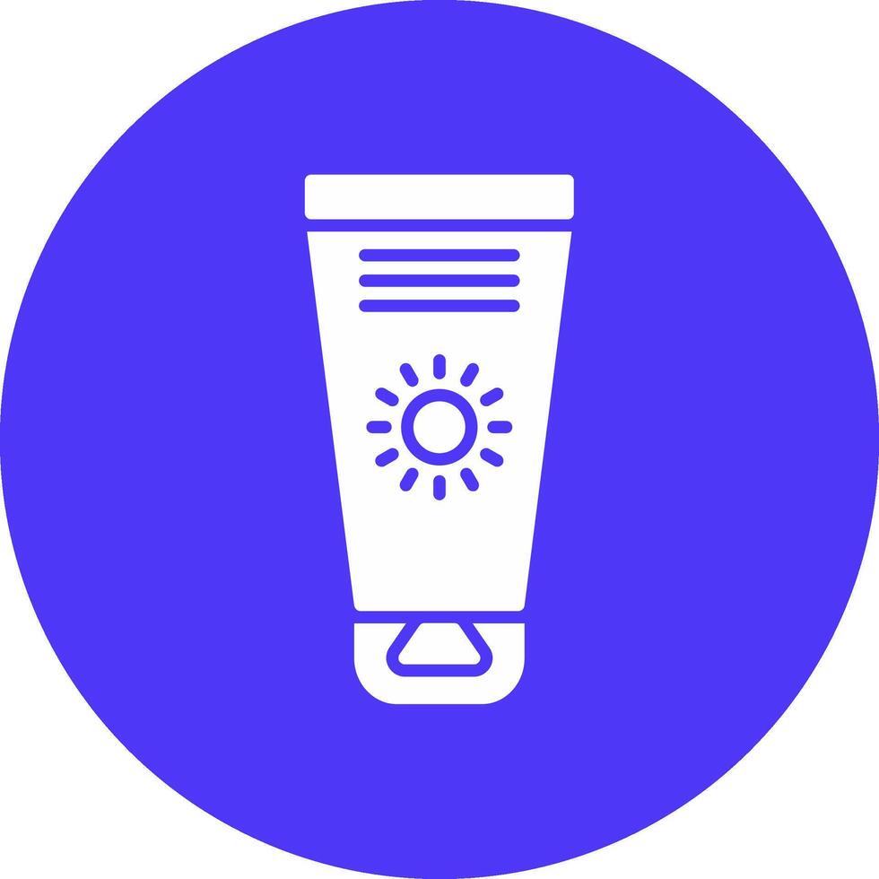 Sun Cream Glyph Multi Circle Icon vector