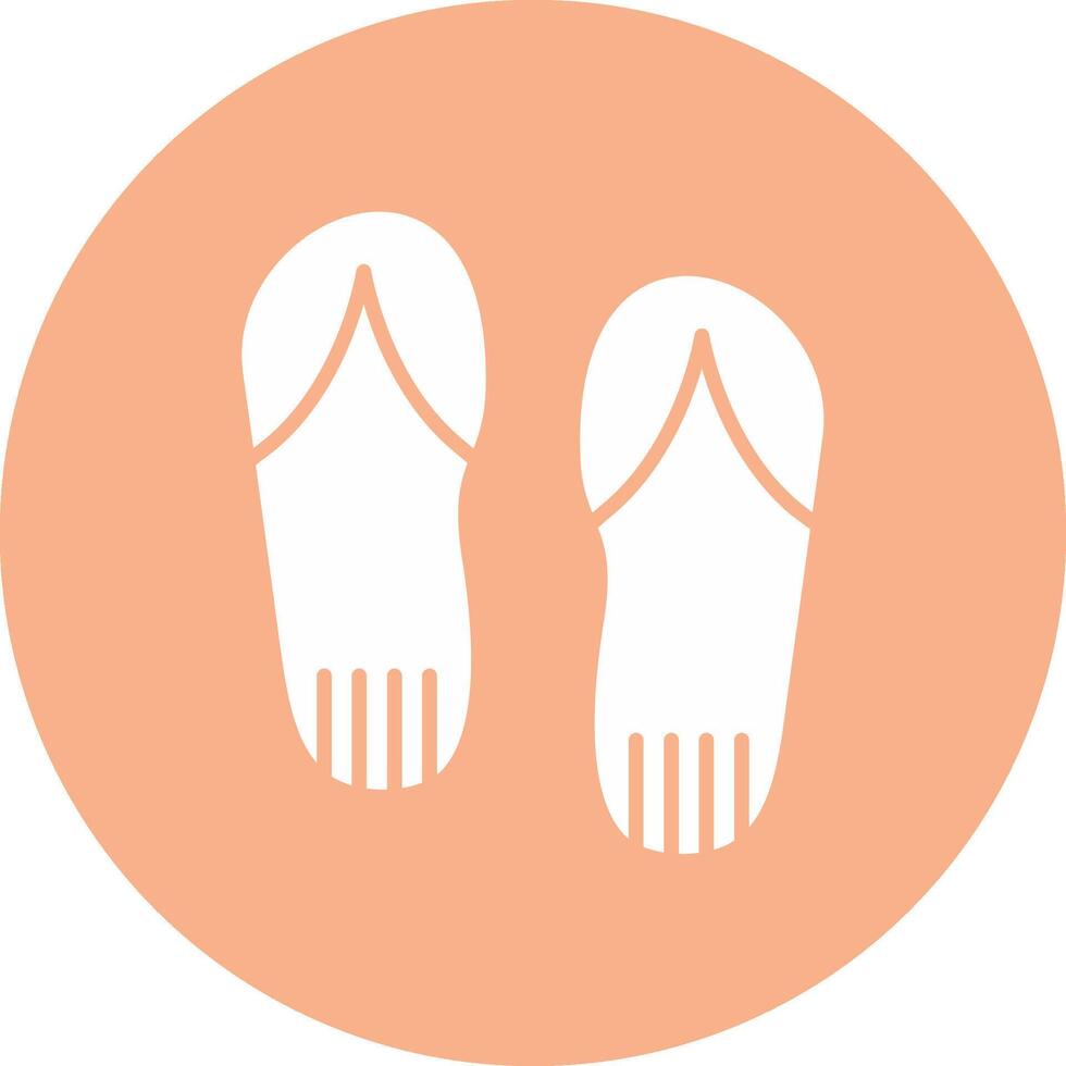 Flip Flops Glyph Multi Circle Icon vector