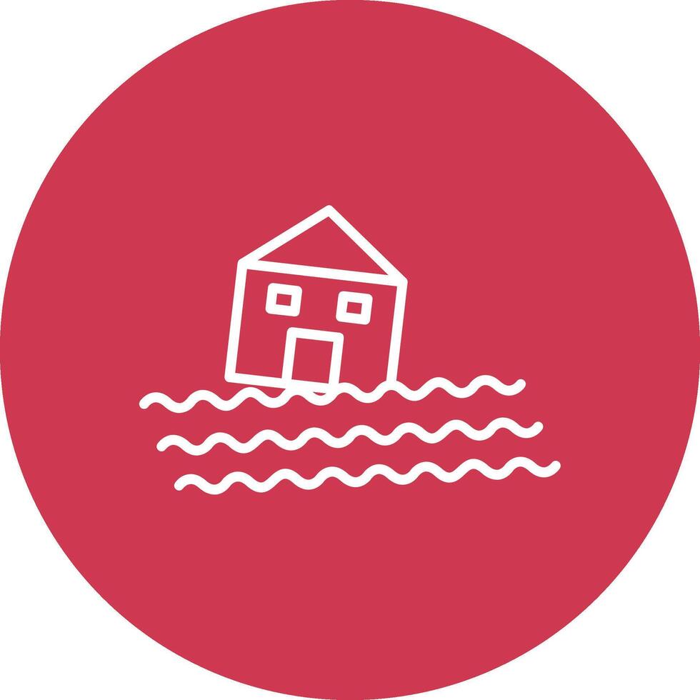 House Line Multi Circle Icon vector