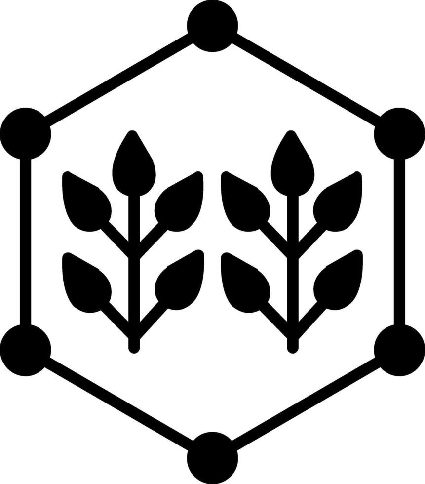 Connected Farming Glyph Icon vector