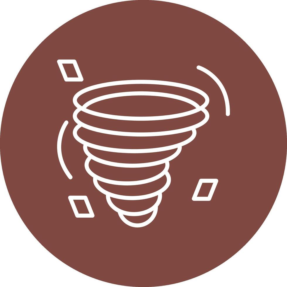 Tornado Line Multi Circle Icon vector