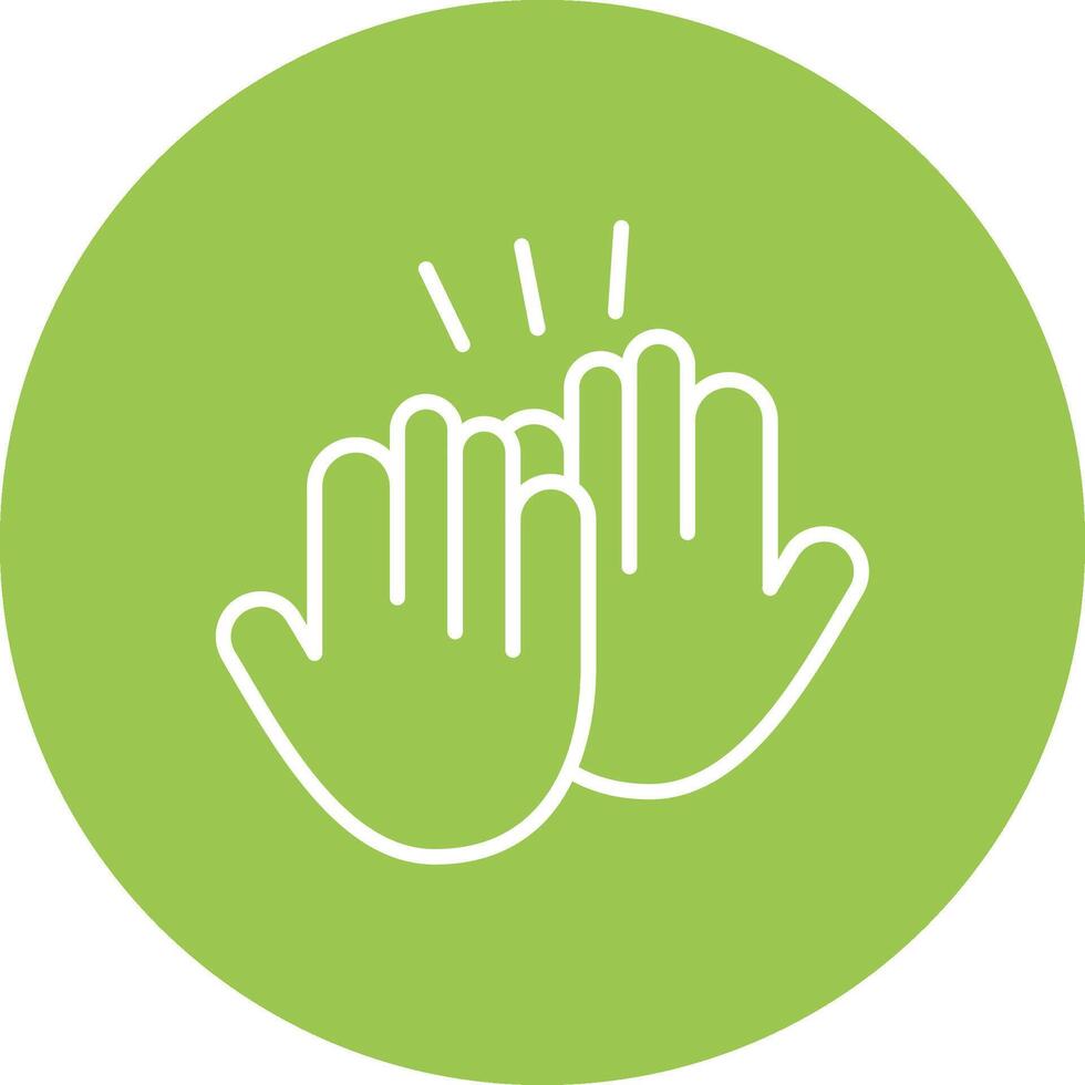 High Five Line Multi Circle Icon vector