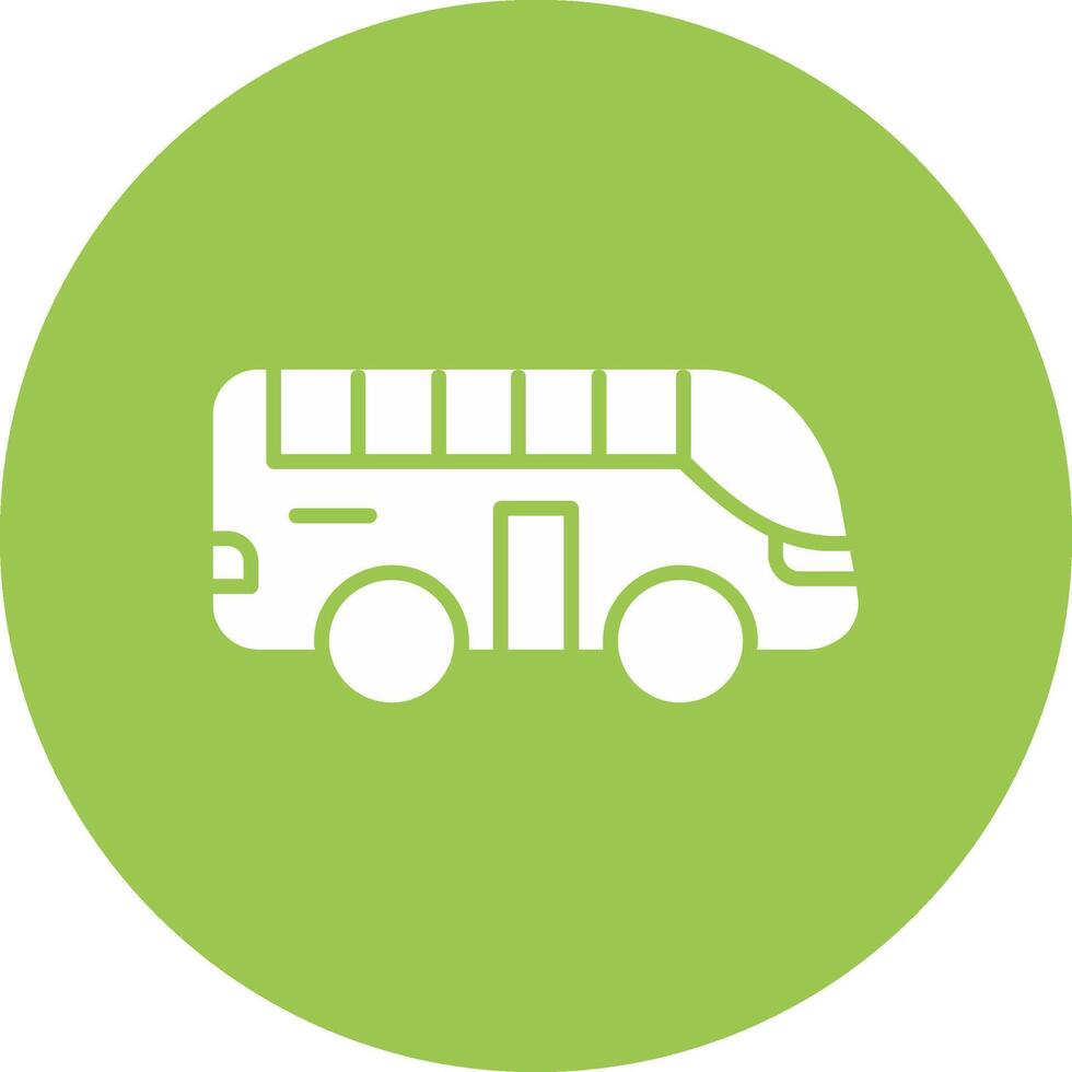 Tour Bus Glyph Multi Circle Icon vector