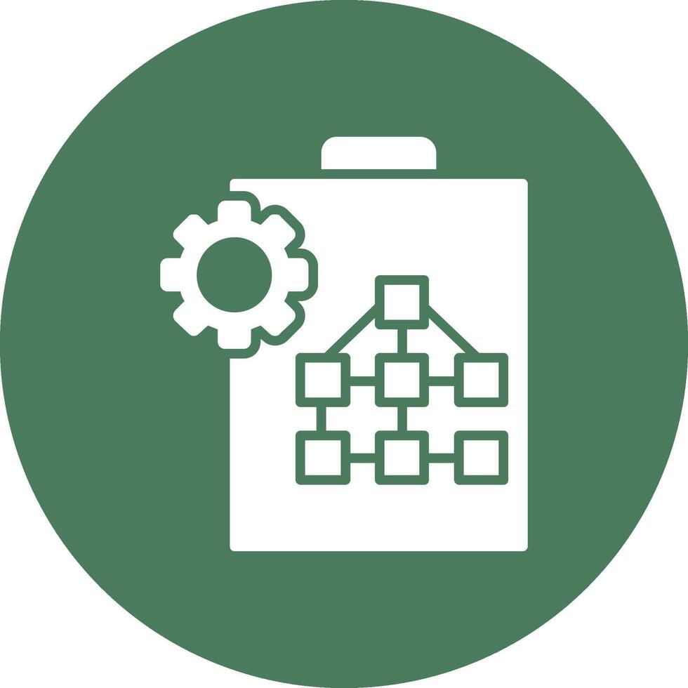 Organization Chart Glyph Multi Circle Icon vector