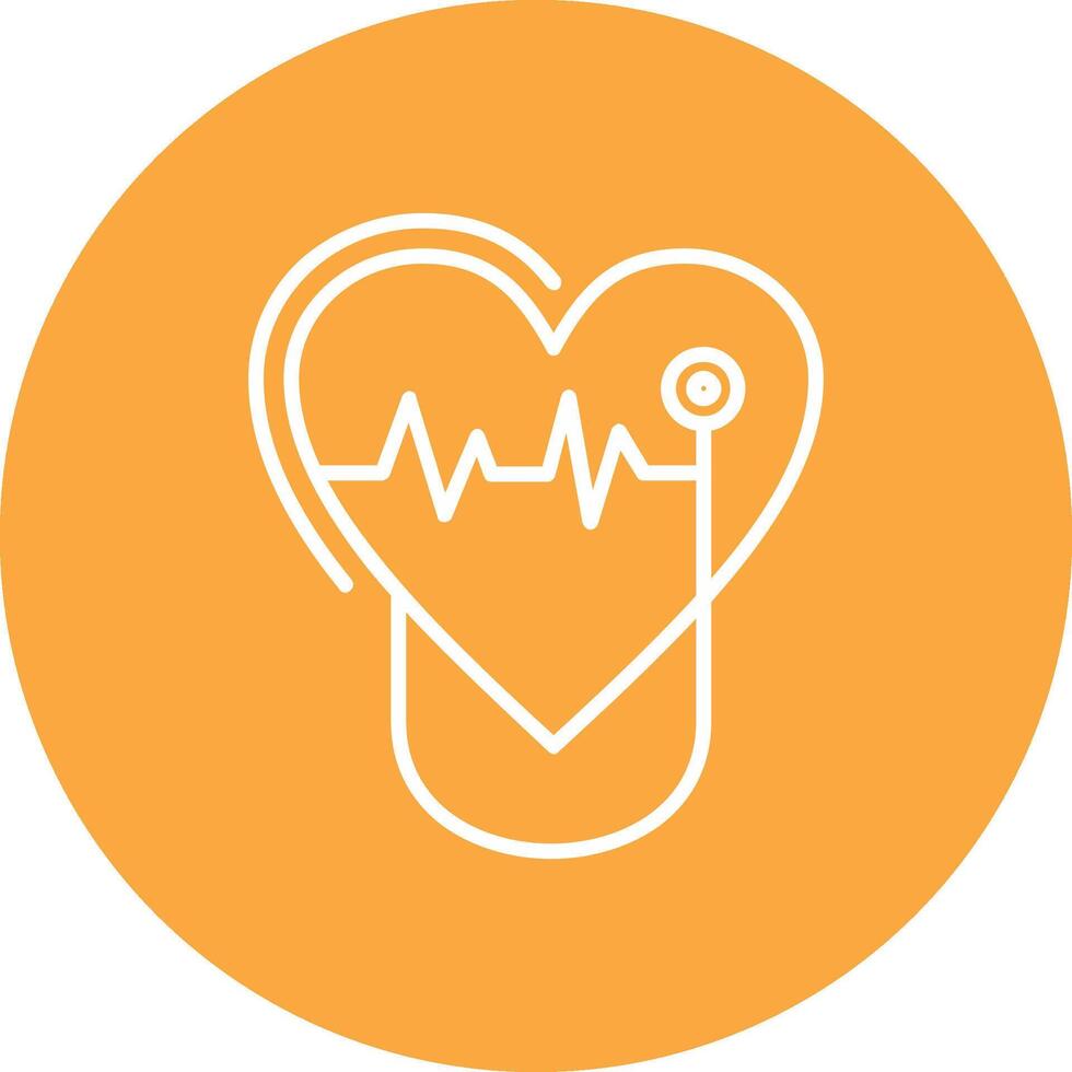 Cardiology Line Multi Circle Icon vector