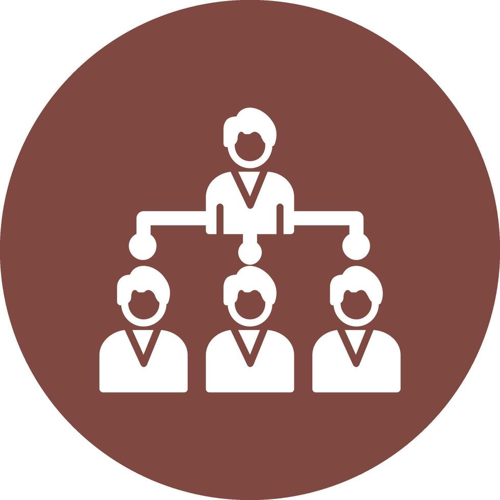 Company Structure Glyph Multi Circle Icon vector