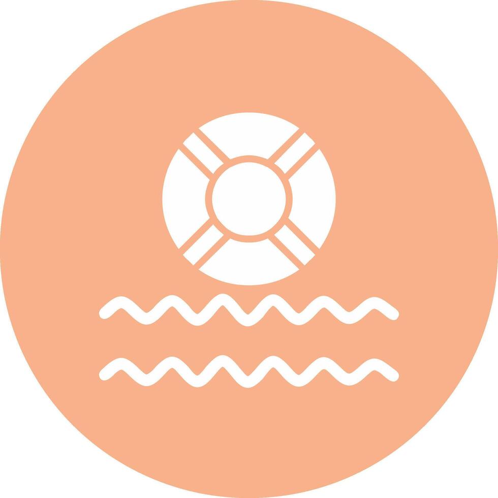 Life Saver Glyph Multi Circle Icon vector