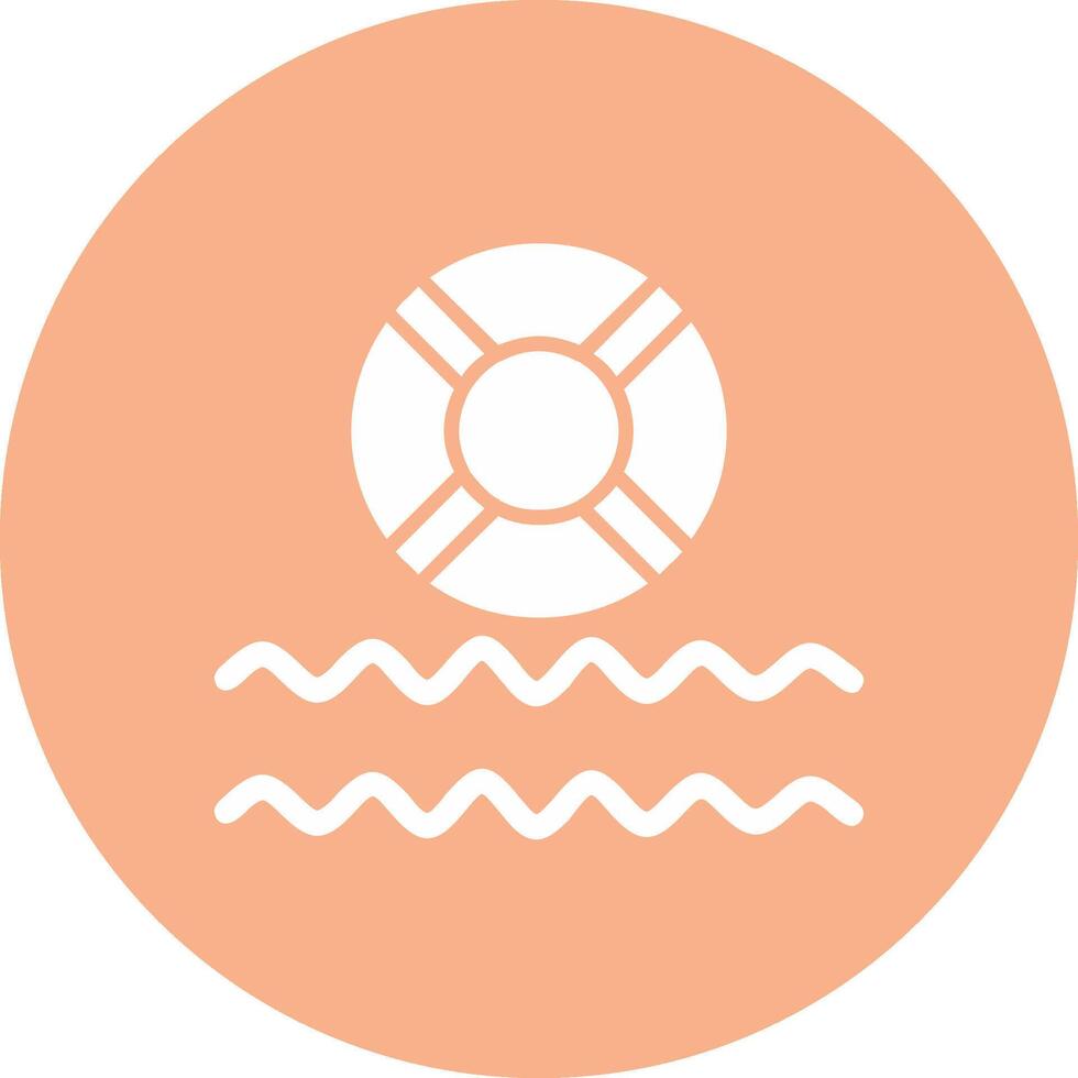 Life Saver Glyph Multi Circle Icon vector