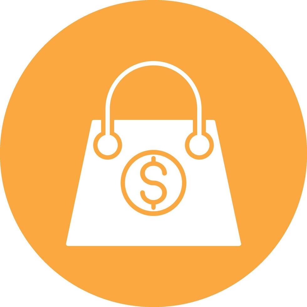 Shopping Bag Glyph Multi Circle Icon vector