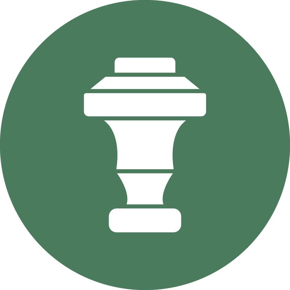 Curtain Top Glyph Multi Circle Icon vector