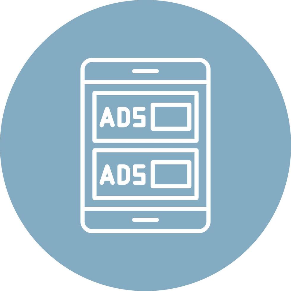 Ads Campaign Line Multi Circle Icon vector