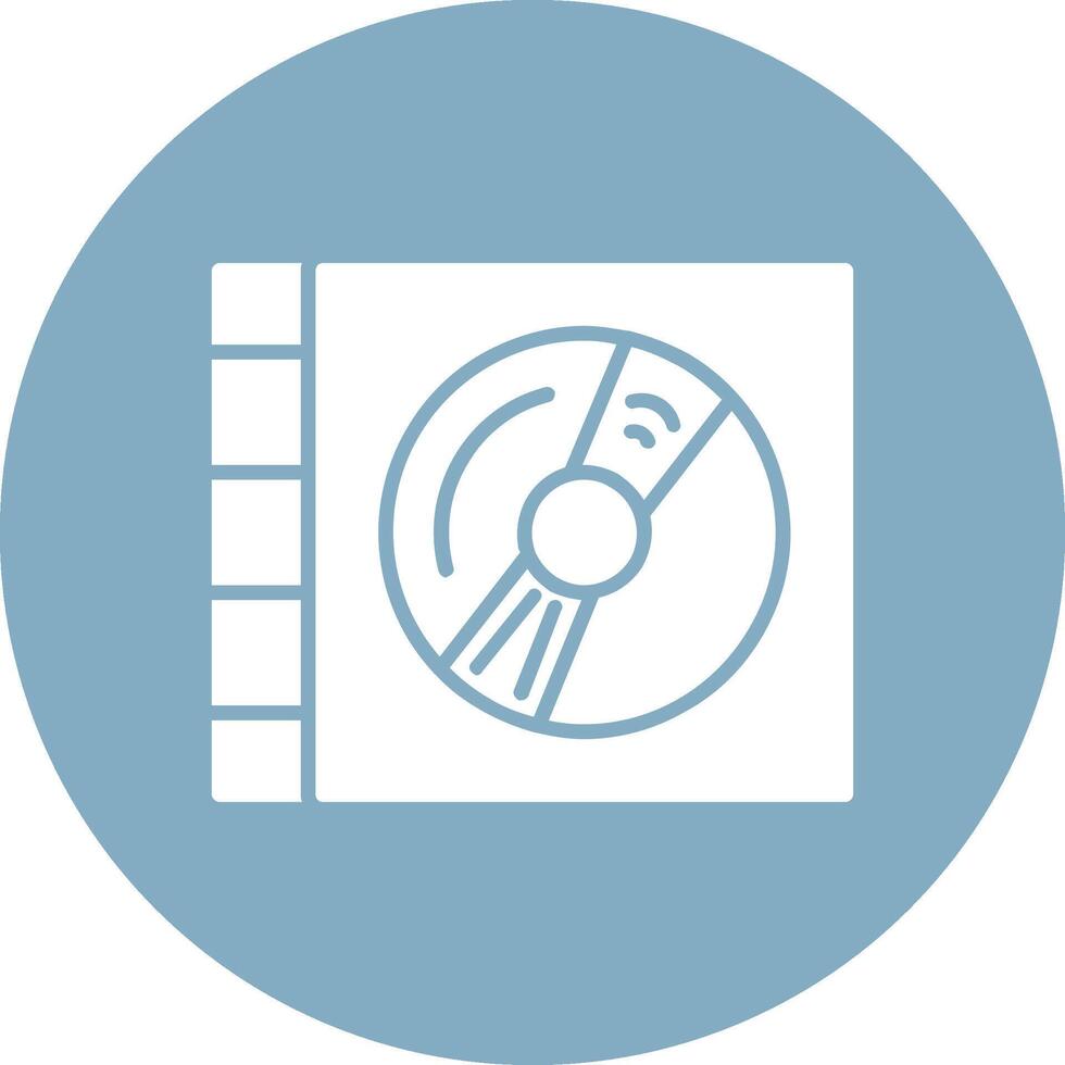Compact Disc Glyph Multi Circle Icon vector