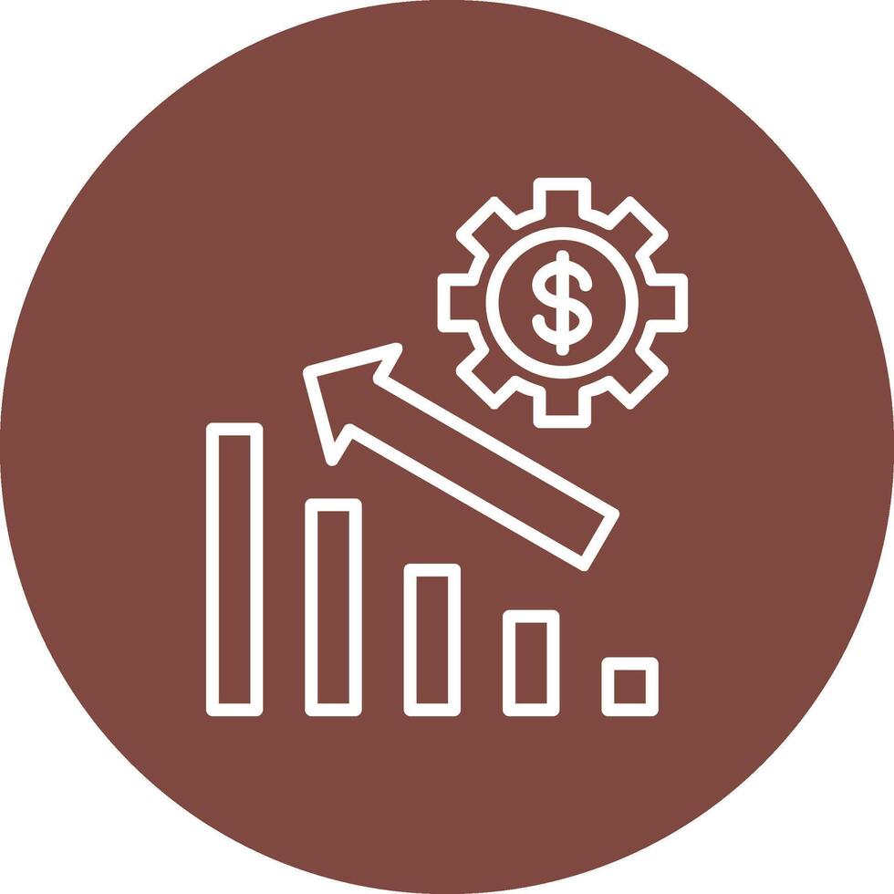 Wind Turbine Line Multi Circle Icon vector