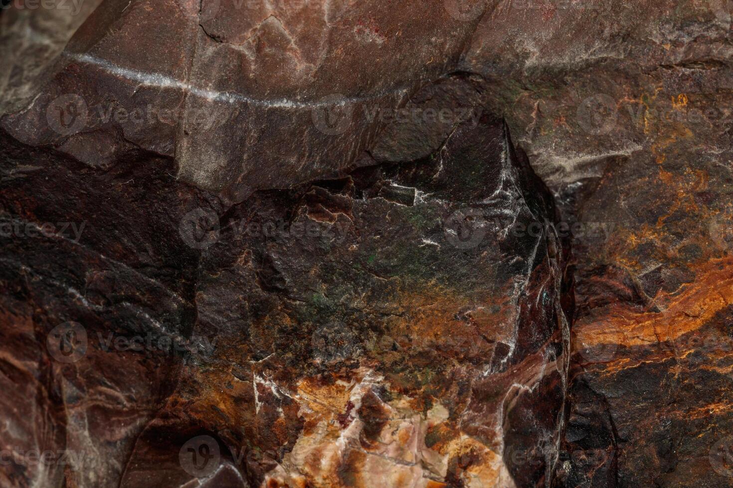 macro stone mineral jasper on black background photo