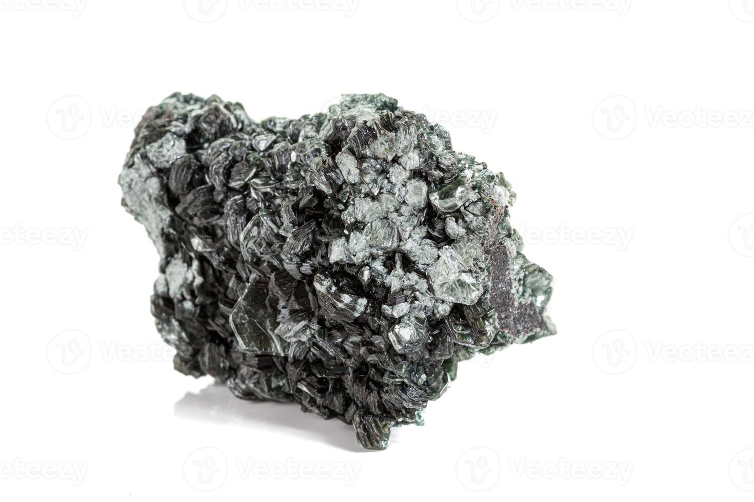 Macro stone Apatite mineral on white background photo
