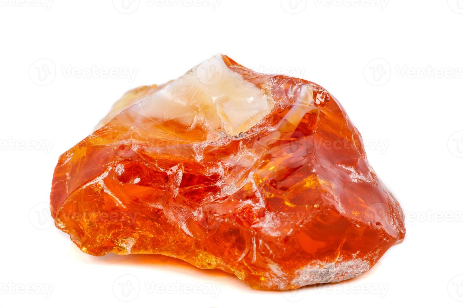 Macro mineral stone Opal on white background photo