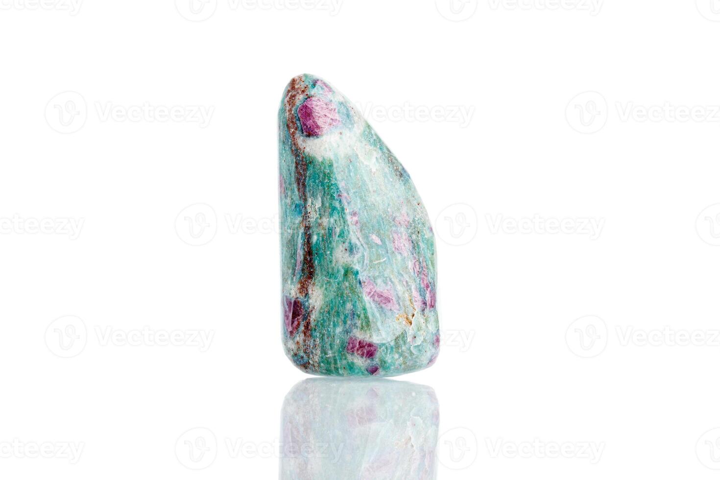 macro mineral stone ruby on a white background photo