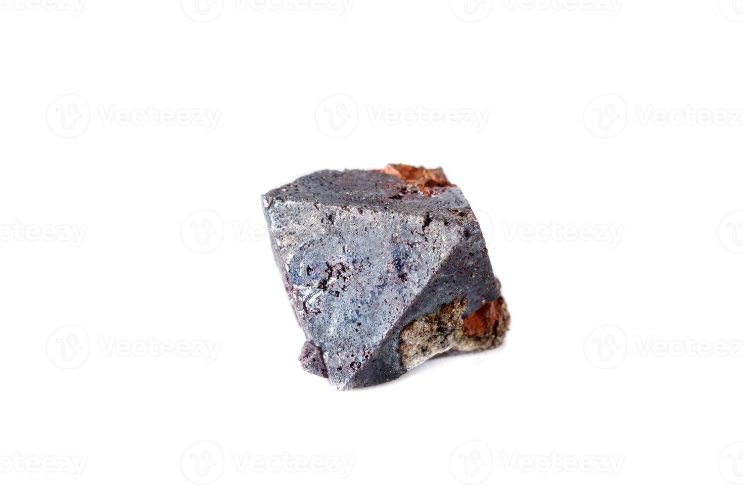 Macro cuprite mineral on white background photo