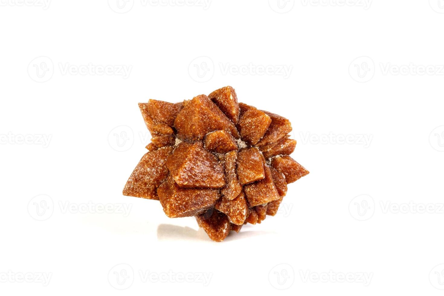 Macro mineral stone Ikaite on a white background photo