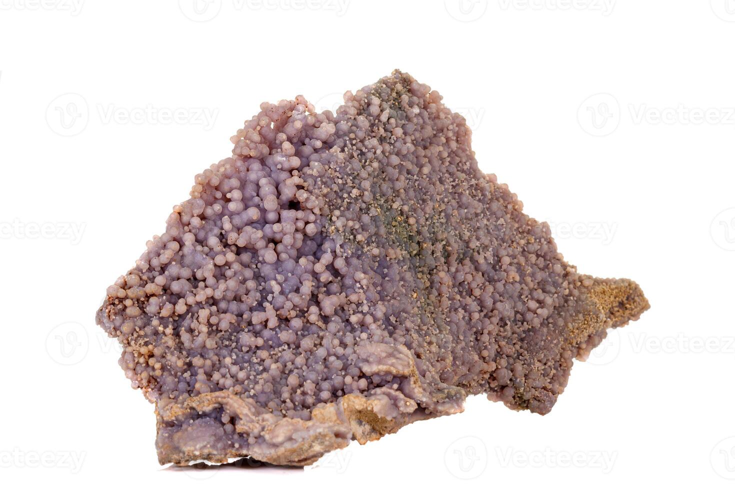 Macro stone cobalt calcite mineral on white background photo