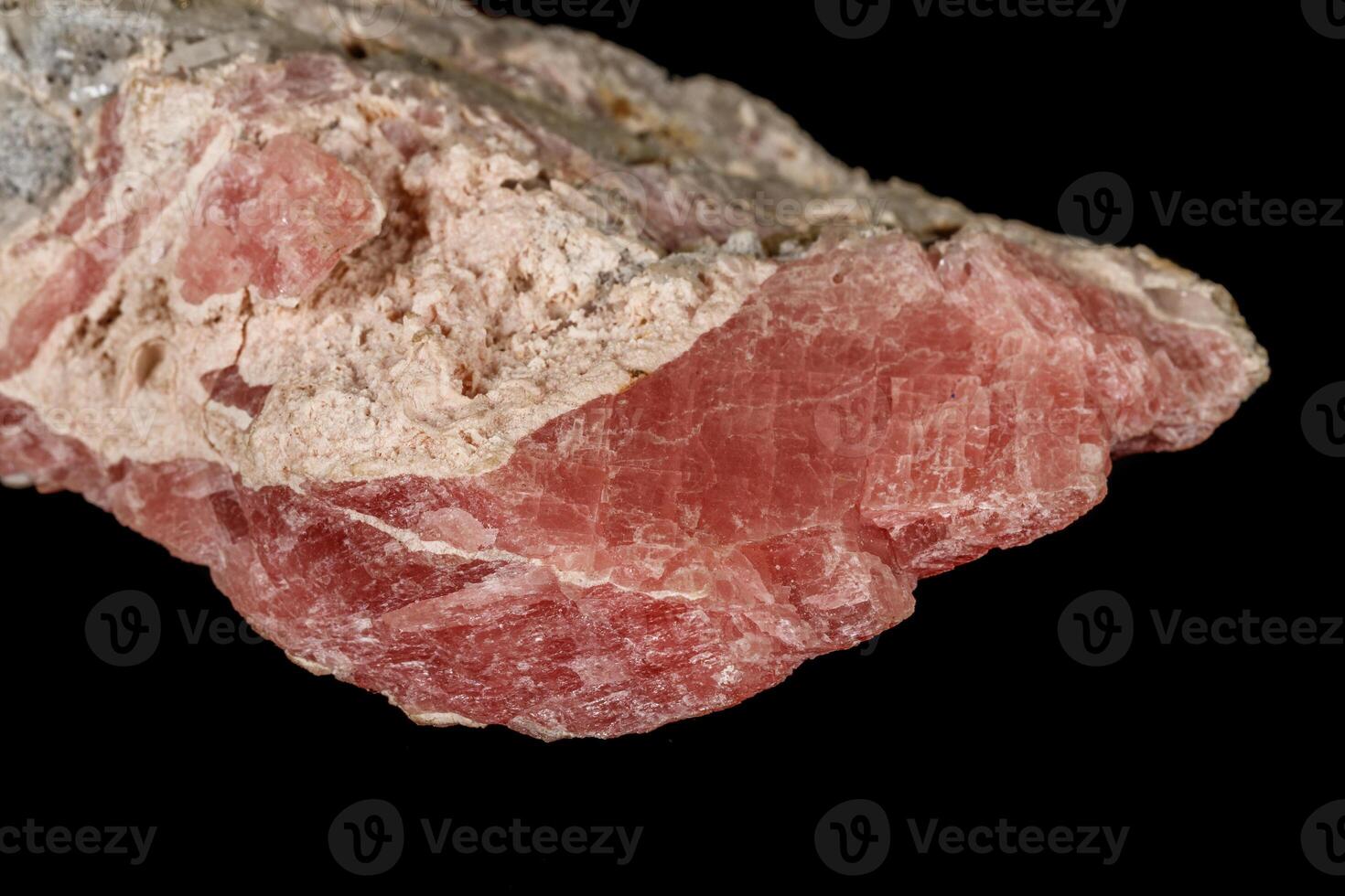 Macro stone cobalt calcite mineral on a black background photo