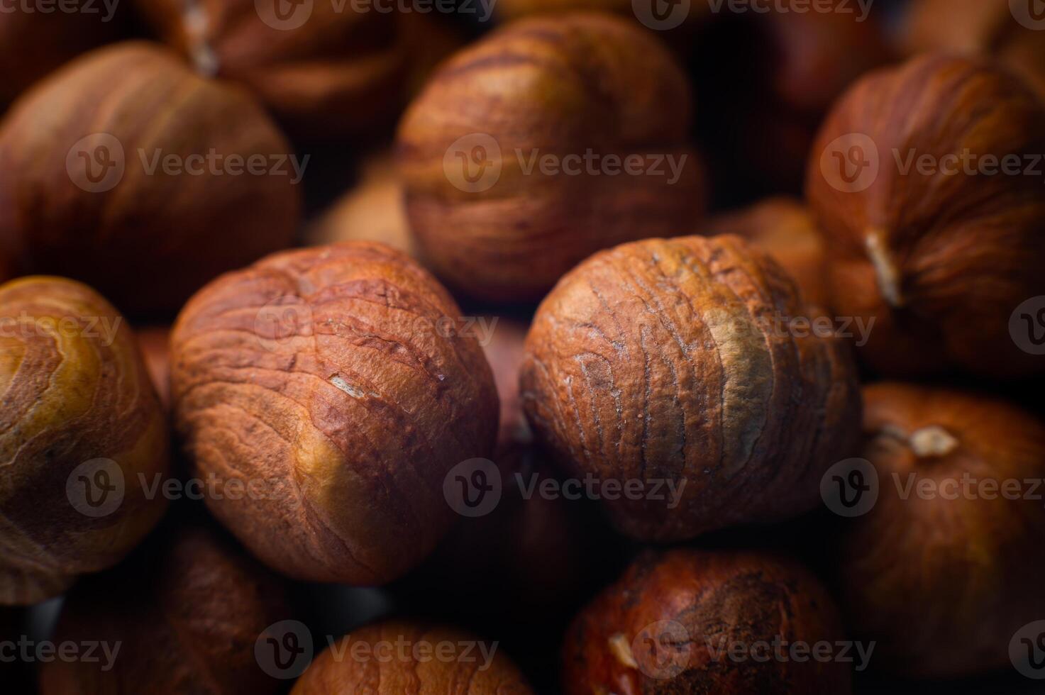 Photo of hazelnut. Hazelnut nut health organic brown filbert autumn background concept. Food background