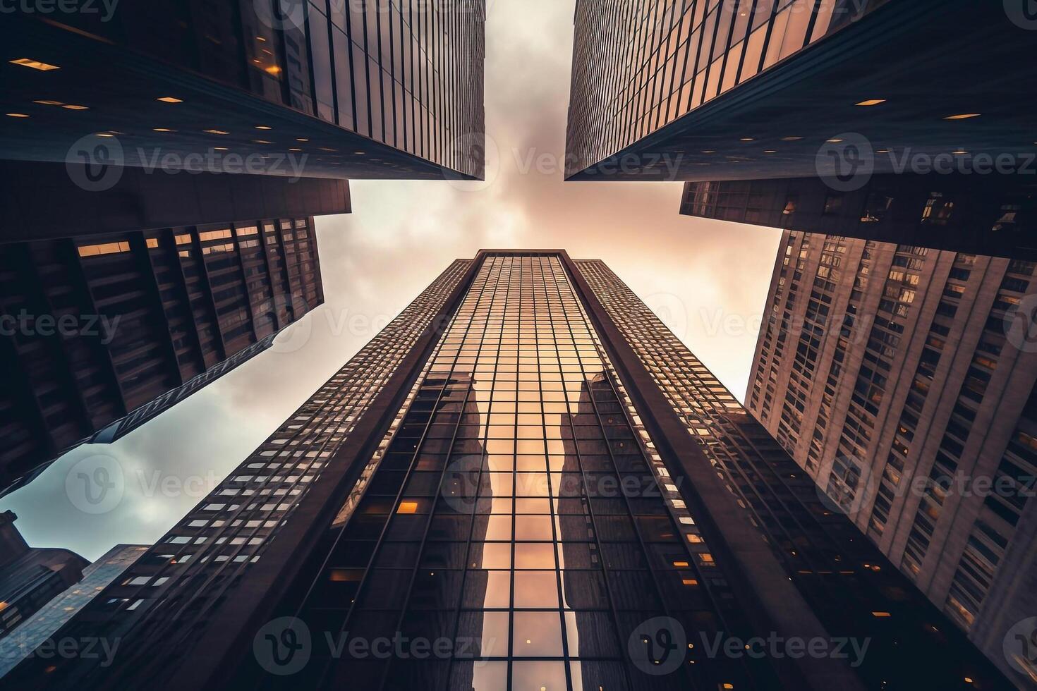 High-rise buildings. Skyscrapers. Buying a new apartment. Apartment complex. photo