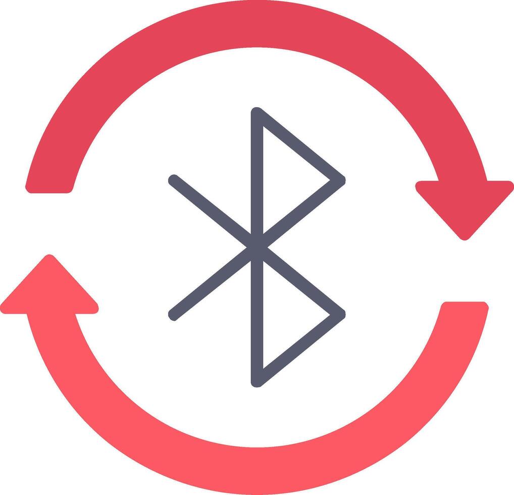 Bluetooth Flat Icon Design vector