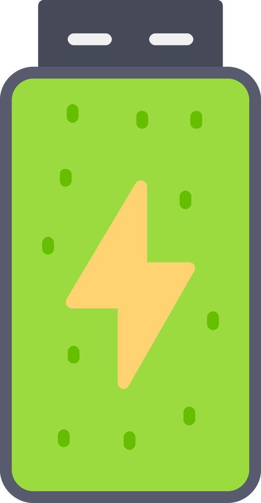 Battery Status Flat Icon Design vector