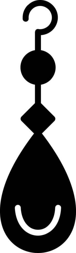 Earring Glyph Icon Design vector