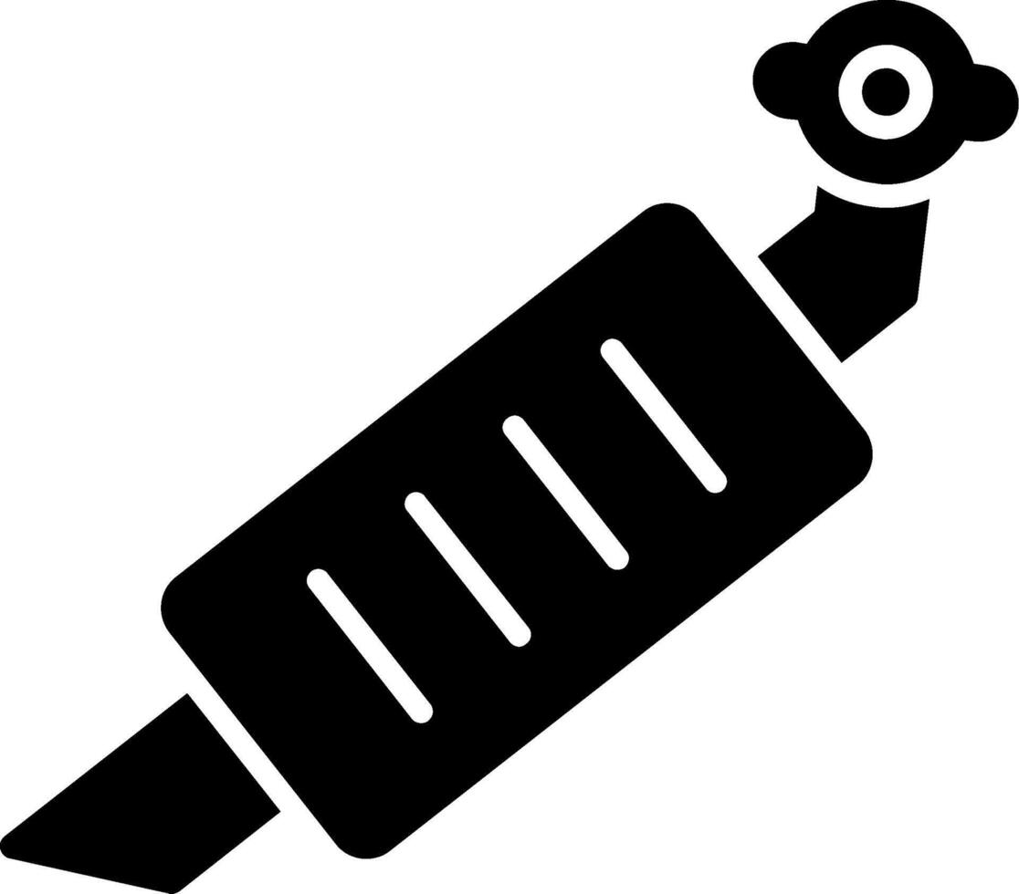 Exhaust Pipe Glyph Icon Design vector