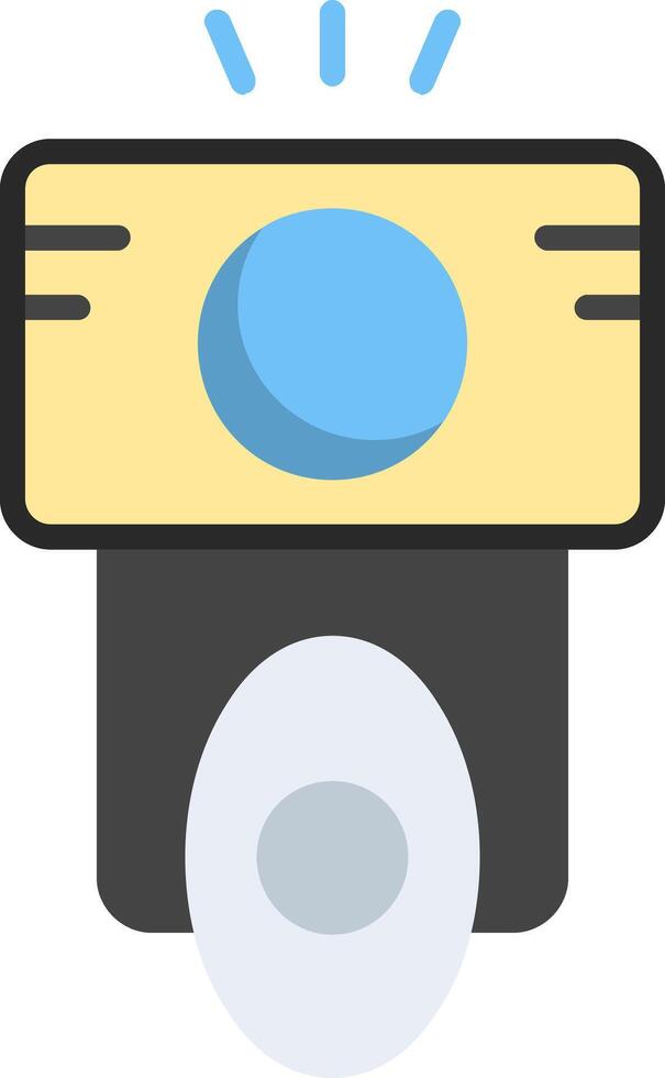 Camera Flash Flat Icon Design vector