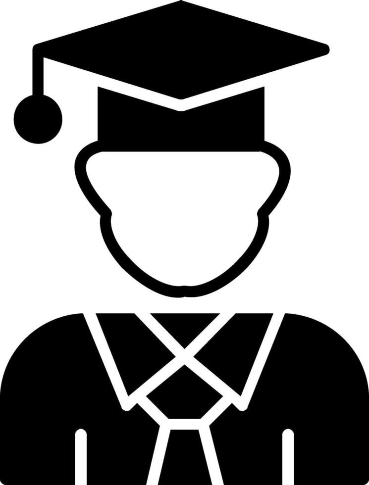 Graduation Glyph Icon Design vector